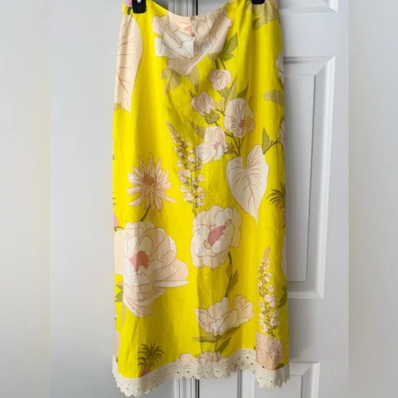 Farm Rio Garden Linen Blend Wrap Skirt, Size L - Picture 10 of 14